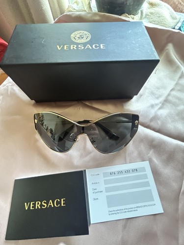 Versace Oversized Black Square Sunglasses Medusa Logo men Designer