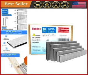 18 GA Stainless Steel Narrow Crown Staples Assortment 1600ct for Staplers - Picture 1 of 6