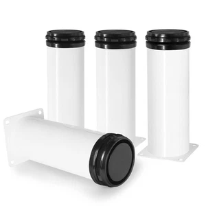 4 Pack 7 Inch Stainless Steel Furniture Legs Adjustable Round Cabinet Legs - Picture 1 of 7