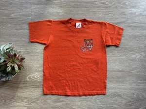 Youth 80’s Jerzees Tiger Single Stitch Size Small T-Shirt Pilling - Picture 1 of 6