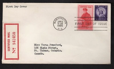 FDC Certified Mail United States (F7) - Image 1 of 2