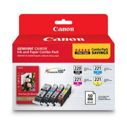 PGI-220/CLI-221 Combo Ink Pack with Photo Paper