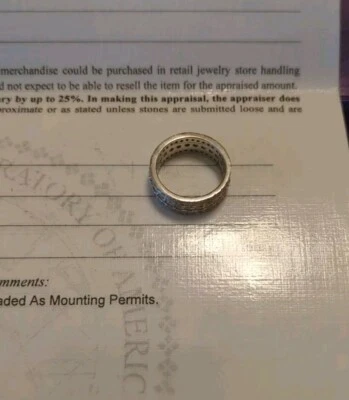 14K White Gold Round Diamond Eternity Band 2 Carat Ring - Image 1 of 4