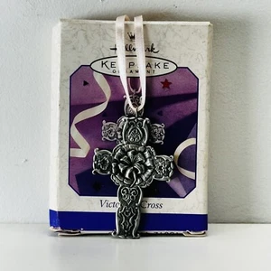 Pewter Victorian Cross Vintage 1997 Holiday Hallmark Keepsake Ornament - Picture 1 of 7