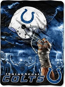 INDIANAPOLIS COLTS NFL FÚTBOL AMERICANO SUPERSUAVE PELUCHE RASCHEL MANTA 60x80 pulgadas - Imagen 1 de 2