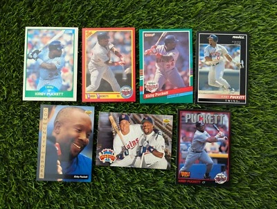 Kirby Puckett Card Lot (7) - 1989-93 Pinnacle, Score, Upper Deck & More - HOF — 第 1/2 张图片