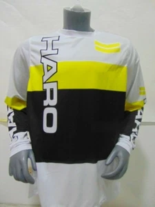 HARO OLD SCHOOL BIKE JERSEY CLASSIC BMX JERSEY RACE BIKE SHIRT BMX WH BLK YEL M - Picture 1 of 4
