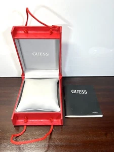 GUESS Empty Carry Bag Shaped Watch Display Box Completed with Pillow & Booklet - Picture 1 of 5