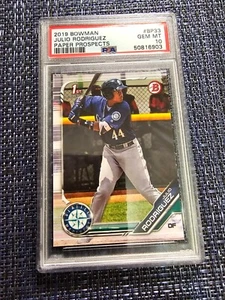 2019 BOWMAN JULIO RODRIGUEZ PAPER PRODUCTS #33 PSA 10 - Picture 1 of 4