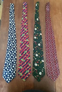Golf Mens Tie Ties Tommy Hilfiger Tango Novel Rolfe Rivety of Boston Lot of 4 - Picture 1 of 10