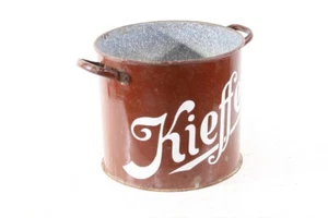 Large Age Saucepan Enamel Pot Kitchen Vintage Decoration Kieffer - Picture 1 of 12