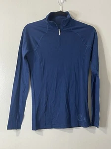 SMARTWOOL Merino 150 Base Layer 1/4 Zip Size XS Navy Blue NEW Winter Outdoors - Picture 1 of 8