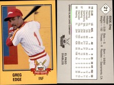 Greg Edge 1989 Grand Slam El Paso Diablos #21 Card *AutographDen*