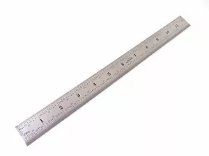 Igaging 12" Stainless Steel Machinist 4R Ruler/Rule Scale 1/8, 1/16, 1/32/ 1/64 - Picture 1 of 7