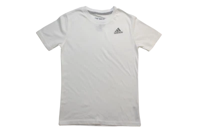 adidas Youth Boys The Go To Tee White Shirt LOOK Small - Image 1 of 4