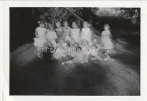 FOUND PHOTO A Bunch Of Little Kids GIRLS Boys CHILDREN Group Portrait 96 10 L - Picture 1 of 1