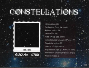 GUYANA - 2013 POSTFRISCH ""Space - CONSTELLATIONS"" Souvenirblatt (IV)!!!! - Bild 1 von 1