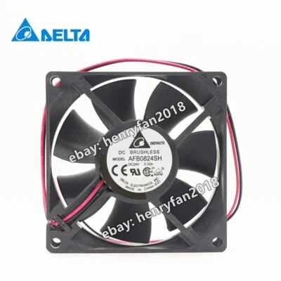 For Delta AFB0824SH fan DC 24V 0.33A 80*80*25mm 2-wire Inverter Cooling fan Ball - Image 1 of 4
