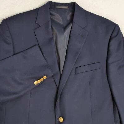 Blazer de lana Lauren Ralph Lauren botón dorado para hombre 42L azul marino usado en excelente estado Foto 1 de 4
