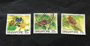 Singapore 1985 - 3 used stamps - Michel No. 464, 467, 470