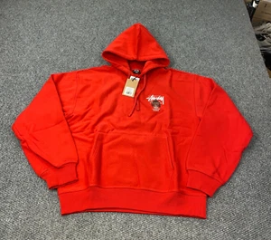 Stussy X Dover Street Market DSM World Tour Hoodie Mens XL Red NWT - Picture 1 of 8