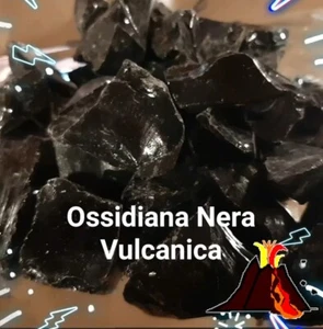Ossidiana nera Grezza XL Cristallo quarzo chakra meditazione pietra lavica NERO - Bild 1 von 1