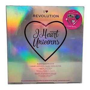 I Heart Revolution Unicorn Makeup Eyeshadow Palette Brushes Sponge & Eye - Picture 1 of 15
