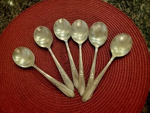 Wm A Rogers A1 Silverplate 1930s Silverware Flatware Soup 6 *As IS* - Picture 1 of 8