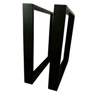 Lot de 2 pieds de table métal - H72xL80 - structure noir mat - 72 cm de haut ... - Imagen 1 de 6