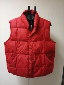 LANDS END Womens Red  Puffer Vest Size L (42-44) - Picture 1 of 9