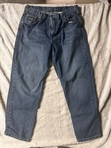 Cinch Black Label 2.0 Jeans Mens 35x32 Medium Wash Straight Leg Western Cowboy - Picture 1 of 4