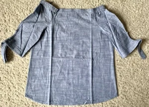 Modström leichte Damen Bluse Shirt Carmen in Jeans blau Gr. XS Neuwertig - Bild 1 von 7