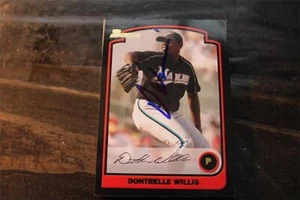 DONTRELLE WILLIS MIAMI MARLINS AUTOGRAPHED CARD - Picture 1 of 1