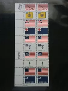 #1345 - 1354 6c Historic Flags Complete PB of 20 from 1968 MNH-OG - Picture 1 of 3