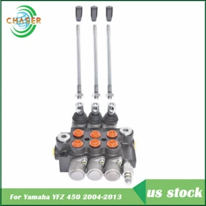 Double Acting Adjustable Hydraulic Directional Control 3 Spool Valve 11GPM - Picture 1 of 12