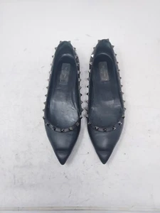 Valentino Garavani Pointed Toe Rockstud Ballet Flat Shoe Size EU 39 US 9 WOMENS - Picture 1 of 13