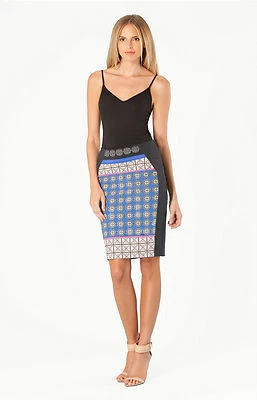 Falda lápiz Ponte elástica estampada Hale Bob XXS XS NUEVA CON ETIQUETAS 3BBQ4851 para mujer Foto 1 de 4