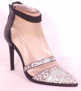 HELMUT LANG Italian Sexy Ankle Strap Ladies Shoes Heels Pumps SZ 37 US SZ 6 1/2 - Picture 1 of 6