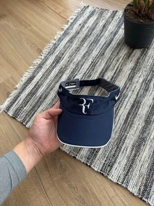 NIKE RF ROGER FEDERER VISERA GORRA TENIS LOGOTIPO BORDADO VINTAGE AZUL Talla Única - Imagen 1 de 8