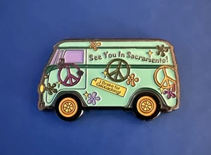 See You in Sacramento Sixties Theme Bus Geocoin - Picture 1 of 2