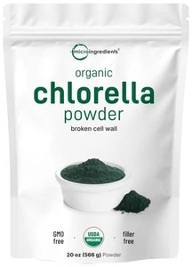 Bio Chlorella Pulver, 20 Unzen | Gebrochene Zellwand für vollständige Absorption... - Bild 1 von 7