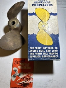 Michigan Machinist Pitch Propeller,s Brass 2 Blade Prop Propeller Ajc-73 - Picture 1 of 6