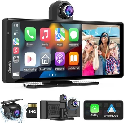 CARPURIDE W903 Smart Multimedia Wireless Carplay Android w/Dash Cam 2025 Update - Image 1 of 4