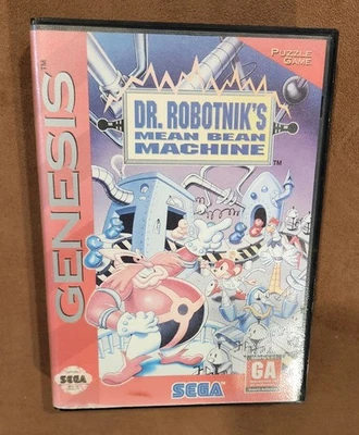 Dr. Robotnik's Mean Bean Machine (Sega Genesis, 1993) Complete CIB Tested - Image 1 of 3