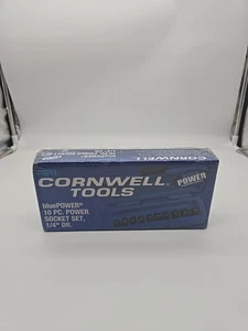 Blue POWER Cornwell CBPI1 10 Pc Power Socket Set 1/4" DR. New Sealed - Picture 1 of 5