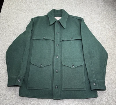 Vintage Filson Mackinaw Cruiser Sz 42 Style 144 Forest Green Wool Jacket USA - Image 1 of 4