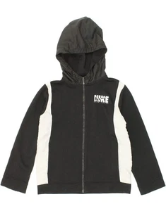 NIKE Girls Zip Hoodie Sweater 10-11 Years Medium Black Colourblock BX28 - Picture 1 of 4