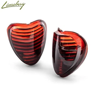 Classic 1952-55 Beetle "Heart" Taillight Upper Lenses Hella Pair VW - Picture 1 of 2