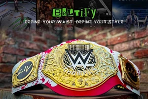Women's World Heavyweight Liv Morgen Wrestling Championship Replica Title Belt - Picture 1 of 8