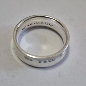 Tiffany & Co Sterling Silber Ring schmal 7 mm breit Größe 8,75 - Bild 1 von 9